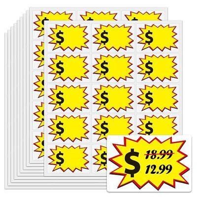 300PCS Blank Price Stickers 2"×3", Removable Self-Adhesive Yard Sale Pricing Tags for Garage Retail Flea Market