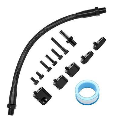 EVIL ENERGY LS Coolant Steam Port Crossover Kit for GM LS LS1 LSX LM7 LQ4 LS6 LQ9 Engines, Throttle Body Bypass Hose Kit with Nylon Braided Hose