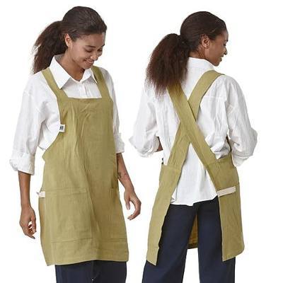 Smock Apron for Women's Cross Back Cooking Garden Apron with Pockets 4292Z