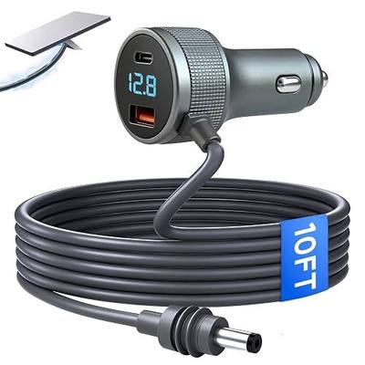 Starlink Mini Car Adapter, 10FT 18AWG Starlink Mini DC Power Cable | 12-24V Cigarette Lighter Adapter, Digital Display, Durable USB-C 45W & USB-A 18W, for Car, RV, Boat