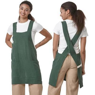 Smock Apron for Women's Cross Back Cooking Garden Apron with Pockets 4292Z