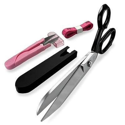 Professional Sewing Scissors, 10 inch Heavy Duty Stainless Steel Tailor Shears, Fabric Scissors for Tailors, Artists, Seamstress, Dressmakers (10-In)