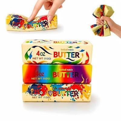 World Cup Butter Squishy 3 Pack for Kids Teens Adults, Soccer Match Themed Slow Rising Squishy Squeeze Toys, Cute Fidget Toys for Desk Breaks Office School Travel, Party Favors Gifts
