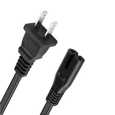 AC Power Cord Compatible with Xbox Series S/Series X, Xbox One S/X, PS5/PS4/PS3 Slim, 2 Prong C7 Power Cable Replacement