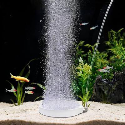 4.1 Inch Air Stones for Aquariums, Aquarium Bubbler Fish Tank Oxygen Diffuser, Stainless Steel Nozzle Nano Atomization Disc for Freshwater Saltwater Hydroponics DWC Pond, 10-40 Gallon Tank