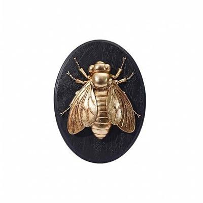 Xinleitan Wall Sculpture, Gold Insect Decor, Unique Bug and Beetle Design, Gold Resin, for Victorian and Modern Home (Bee)