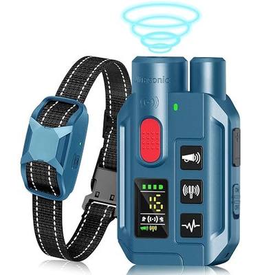 Dog Shock Collar with Remote Control,2000FT Range Dog Training Collar with 4 Training Modes,IP67 Waterproof Dog Bark Collar for Small Medium and Large Dogs(8-150lbs) (Blue)