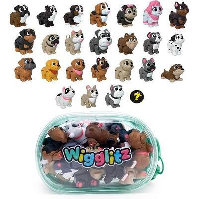 Puppies 25 Pack with Storage Pouch–25 Collectible Wiggly Fidget Toys – Award-Winning, Plant-Based, Made in USA – Puppies Series Characters for Collecting, Trading, Creative Play & Endless Fun