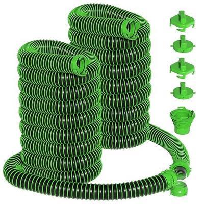120FT Camper RV Sewer Hose Kit with Wye Connector Fitting & Adapter | 60FT & 60FT Heavy Duty Sewage Hoses for Large RVs, Campers & Motorhomes, UV TPE Material,Abrasion Resistance Crush Protection