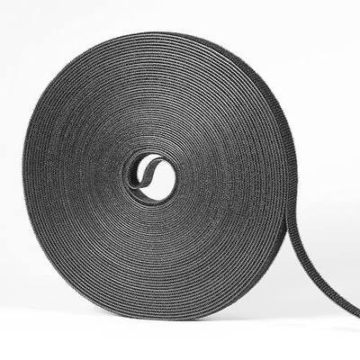 1/2in x 50ft Hook and Loop Roll Black Straps Ties for Cable Management | Reusable Cable Ties,Heavy Duty Strap,Cut to Length Rolls