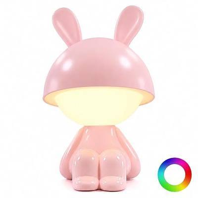 Night Lights for Kids,Rechargeable Table Light,Touch Bedside Lamps,Cordless Dimmable Warm White Light,Baby Nursery,Breastfeeding,Sleep Aid,Bunny Cute Decor Gifts for Newborn (Pink-8)