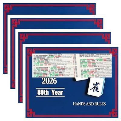Mahjong Cards, 2026 Edition, American Mahjong Card-Mahjong Cards 2026-Mahjong Playing Cards-Mahjong Tiles, 4Pcs Set Perfect for Family Game Night