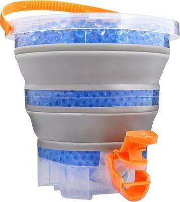 Collapsible Blaster Rounds Bucket - Portable Blaster Accessories - Large Capacity Container & Fast Loading Nozzle