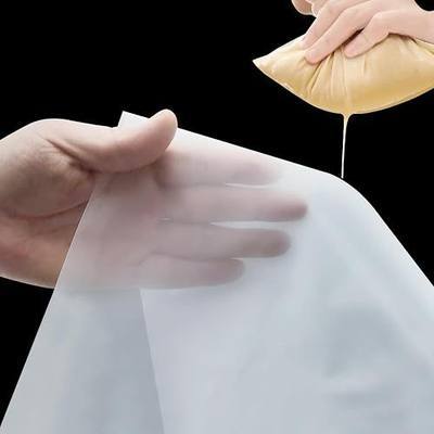 3 Pack 20 × 20 inch 80 Mesh Nylon Filter Cloth, Reusable Kitchen Strainer for Milk, Juice and Coffee, Fast Filtering, Easy to Clean (20x20in)