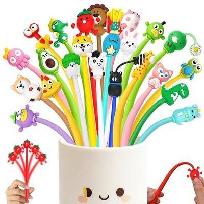 Cartoon Fun Gel Pens, Cute Pen Back to School Gifts Bulk Kawaii Gel Ink Pens for Office Supplies, Classroom Prizes and Birthday (24)