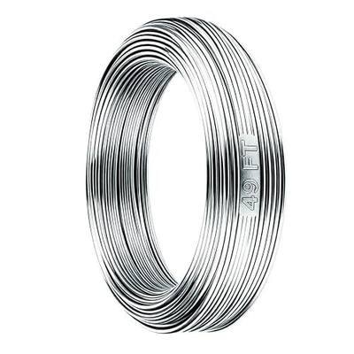 Dead Soft Flexible Pure Zinc Wire 12 Gauge 49 Ft,Jewelry Making | 99.99% High Purity Zinc Wire for Arts,Sculpture,Crafting,Bonsai,DIY,Pendants,Crafts,Electroculture,Science Lab,Wire Wrapping