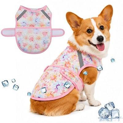 Cooling Vest for Dogs, Breathable Dog Cooling Jacket for French Bulldog Breathable Mesh with UV Protection & Reflective Stripe, Lightweight Summer Apparel for Outdoor Walking Hiking M