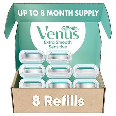 Gillette Venus Extra Smooth Women’s Razor Refills 8 Count, 5-Bladed Razor Cartridges for a Long-Lasting Shave, Razor Blades for Women