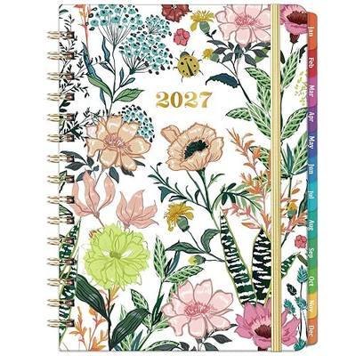 2027 Planner – Weekly & Monthly Planner 2027, Jan. 2027 – Dec. 2027, 6.4" x 8.5" with Tabs, Flexible Hardcover, Thick Paper, Strong Twin-Wire Binding, Back Pocket, Inspirational Quotes & Notes