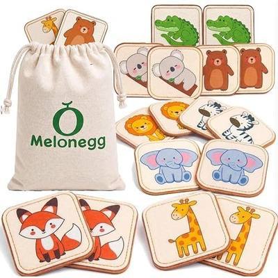 Felt Matching Game for Toddlers, Animal Montessori Toys Travel Toys for 2 3 Year Old, Memory Flash Cards for 2 3 Year Old, Soft Safe Preschool Educational Gifts for Boys Girls