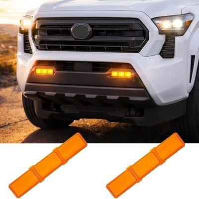 Fog Light Cover Trim For 2024-2026 Toyota Tacoma 2025-2026 4Runner | Orange Acrylic Lens, Scratch-Resistant Surface, Clip-On Installation, Easy to Clean, Exterior Decoration Accessories