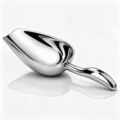 12 oz 304 stainless steel ice scoop, suitable for freezers and ice makers, heavy-duty metal scoop, dishwasher washable, multi-purpose use for weddings, bars, parties, kitchens, etc(12 OZ)