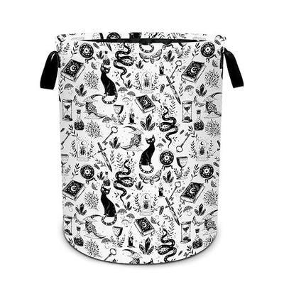 Goth Cat Laundry Basket Foldable Oxford Laundry Hamper With Handle For Room Bathroom Bedroom