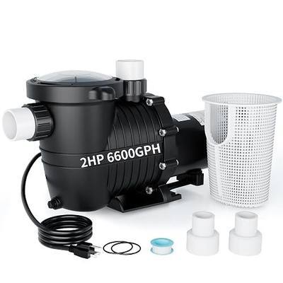 LANCHEZ In/Above Ground Pool Pump, High Flow Self Primming Swimming Pool Pumps Above Ground, Charcoal black