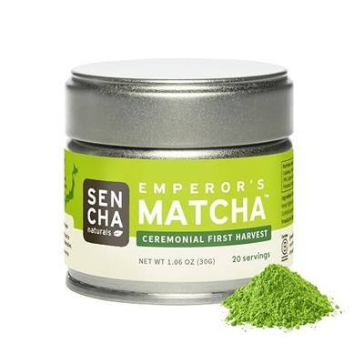Sencha Naturals Matcha Ceremonial Grade Powder - Emperor's Matcha Japanese Tea, First Harvest Premium Kagoshima, Non-GMO, Unsweetened, Authentic Green Tea Powder, 20 Servings