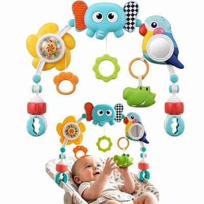 Bright Color Baby Toy Arch with Hanging Toys, Fit for Stroller, Crib, Car Seat Stimulates Infant Sensory Development & Motor Skills, Great Gift for Baby