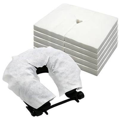 Large Disposable Face Cradle Covers, 500 Count Ultra Soft Medical Grade Non-Sticking Massage Face Rest Covers, Headrest Covers for Massage Tables & Massage Chairs