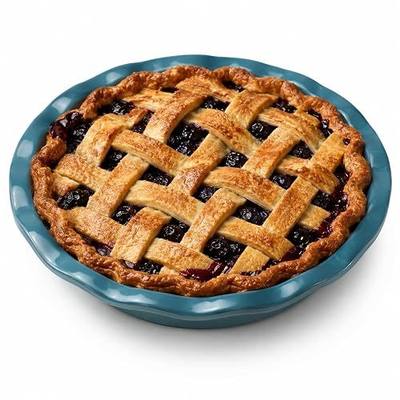 King Arthur Baking Company Ceramic Pie Pan, Decorative Fluted Rim, Distributes Heat Evenly, 8-Inch Round, For Oven-To-Table Serving