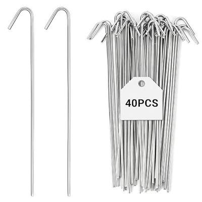 40pcs 8-1/4" Chain Link Fence Wire Ties 9 Gauge Heavy Duty Aluminum Ties Hook for Chain Link Fence, Posts, Rails, Dog Kennel Repair and Top Rail Extension