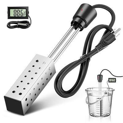 Portable Water Heater, 2000W Immersion Pool Heater, New Upgraded Magnesium Oxide Heat Pipes, Fast Heating, with Digital Thermometer, Suitable for Bathtubs and Small Pools
