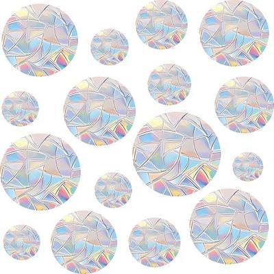 36 pcs of Circular Anti Bird Collision Window Stickers, Rainbow Stickers, Window Stickers, Bird and Window Protection Stickers, Glass Door Safety Stickers