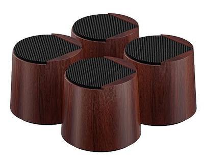 OneDream Wooden Bed Risers - Set of 4, 3-inch Bed Risers, Heavy-Duty Solid Wood Round Risers, Sofa Risers with Non-Slip Pads, Create Storage Space and Make Cleaning Easier for the Sweeper