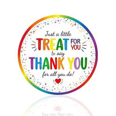 120PCS Thank You Stickers – 2 Inch Round Self-Adhesive Appreciation Labels for Gifts, Party Favors, Teachers, Wedding, Birthday, Holiday, Envelopes, Business, Classroom