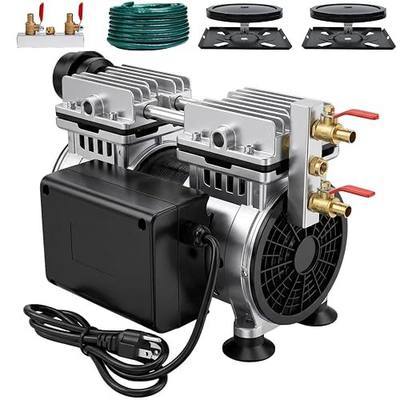 DC HOUSE Pond Aerator 5.76CFM Aeration System for Up to 3 Acre Pond & Lake, 3/4 HP 550W Air Compressor with 100' Weighted Tubing & 2 Premium Air Diffusers