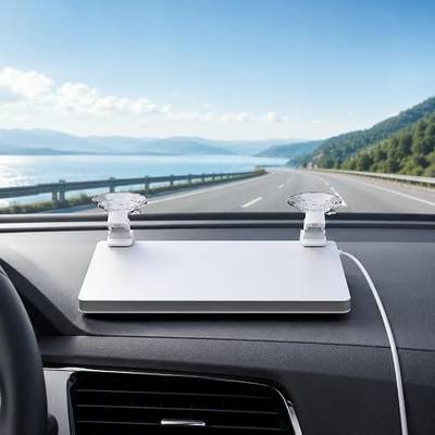 Qynoro Car Mount for Starlink Mini, Windshield Suction Cup Mount with Slot-Style Cradle, No Nano Gel Adhesive Pads, Adjustable Vehicle Dash Mount for Truck SUV Pickup Jeep RV Road Trip