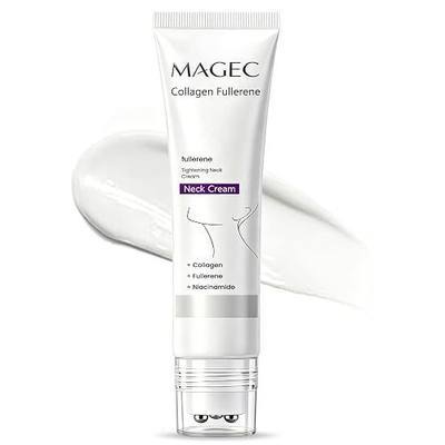 MAGEC Neck Firming Cream with Roller for Crepey Skin, Magic Collagen Fullerene Neck Cream, Neck Creams for Tightening and Firming | Moisturizing, Anti-Aging, Smooths Wrinkles and Fine Lines, 1.7Oz