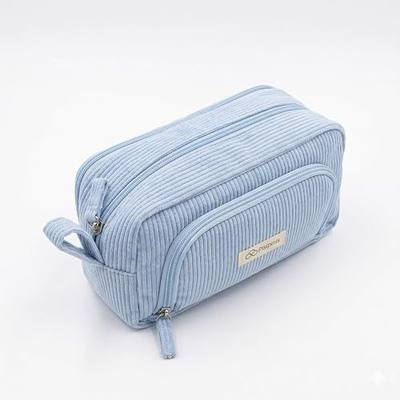 Large Pencil Case Pouch, Soft Corduroy Pen Bag with Zipper, Pencil Organizer, Cute Aesthetic School Supplies for Teen Girls Adults