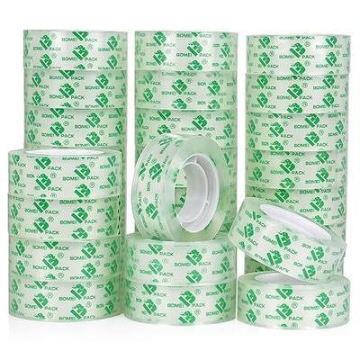 BOMEI PACK Crystal Clear Transparent Tape, 20 Rolls Stationery Tape, 3/4 in x 1000 inch Transparent Tape Refills, Clear Tape, All-Purpose Transparent Gift Wrapping Tape for Office, Home, School