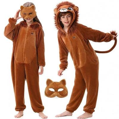 Resiwai Kids Animal Onesie Pajamas,Children Halloween Costumes, Soft Fleece Unisex Boys Girls Animal Jumpsuit