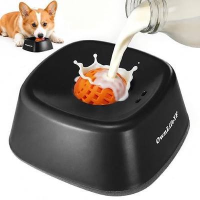 Liquid Treat Slow Feeder Dog Bowl with Rolling Ball, licki Bowl for Dogs | Non-Spill Dog Lick Bowl, Anti-Slip Peanut Butter Yogurt Bone Broth, Anxiety Relief Boredom for All Dogs Puppies Licking Toy