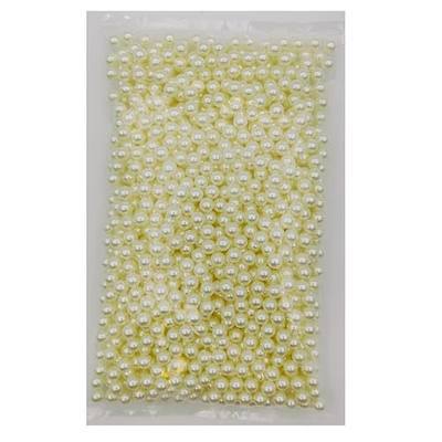 Vase Filler Beads, 1100 Pcs No Hole Plastic Pearls, Ivory, 8mm