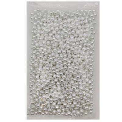 Vase Filler Beads, 1100 Pcs No Hole Pearls, White 8mm