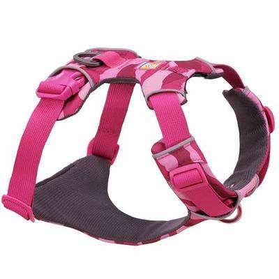 Ruffwear, Front Range Dog Harness, Reflective Soft Padded Everyday Harness with Dual Leash Clips, Adjustable and Lightweight Fit for Training or Walking for All Dogs, Pink Mountains, Small