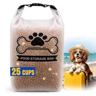 Airtight Dog Food Storage Bag 25-Cup with Roll-Top Closure | Airtight Seal, 25-Cup Capacity