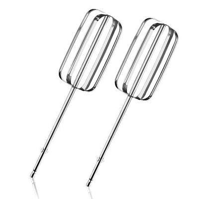 Hand Mixer Beaters Attachments Replacement for Hamilton Beach | Paddle Stainless Steel Turbo Beater Parts Compatible with 62682RZ 62692 64699 62695V Electric Mixer (Style A, 2 Pack)