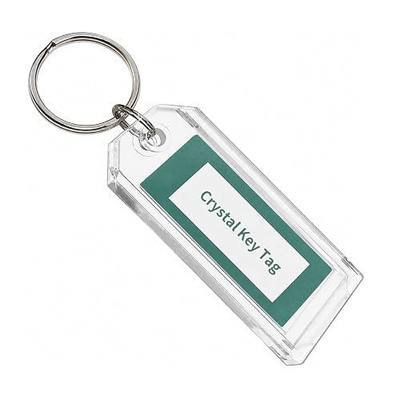 Premium Key Tag 3” Slip-Slot Plastic Heavy Duty. Clear Key Tags with Labels Pack of 20.(Type B)